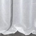 Firana z matowej etaminy zdobiona pasem srebrnych dżetów - 140 x 250 cm - biały 3