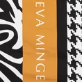 EVA MINGE Komplet pościeli EVA 06 z najwyższej jakości makosatyny bawełnianej z designerskim nadrukiem łączący elegancką pepitę z wzorem zwierzęcym - 220 x 200 cm - czarny 4