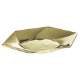 Patera ceramiczna złota z geometrycznym wzorem - 35 x 20 x 4 cm - złoty 2