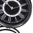 Dekoracyjny zegar stojący w stylu vintage na metalowej podstawie - 20 x 10 x 42 cm - srebrny 4