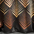 Zasłona ANGELINA z welwetu zdobiona z geometrycznym wzorem - 140 x 250 cm - czarny 3