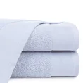 EVA MINGE Ręcznik JULITA gładki z miękką szenilową bordiurą - 70 x 140 cm - srebrny 1