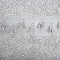 Ręcznik z żakardową bordiurą zdobioną chwostami z efektem 3D - 70 x 140 cm - srebrny 2