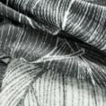 Koc  bawełniano-akrylowy miękki i jedwabisty w dotyku z motywem liści - 150 x 200 cm - biały 5
