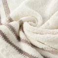 Ręcznik IRENE z puszystej bawełny podkreślony paseczkami - 70 x 140 cm - kremowy 5