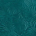 LIMITED COLLECTION Narzuta LILI 4  ze szlachetnego welwetu  pikowana metodą hot press w botaniczny wzór liści lilii wodnej - 280 x 260 cm - turkusowy 9