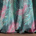 Zasłona PALMIRA  z welwetu z nadrukiem kolorowych liści palmy - 140 x 270 cm - wielokolorowy 3