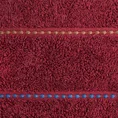 TERRA COLLECTION Ręcznik MOROCCO z kolorowymi frędzlami oraz bordiurą z przeszyciami - 70 x 140 cm - bordowy 2