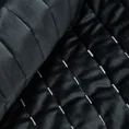 EUROFIRANY PREMIUM Welwetowa narzuta FRIDA z ozdobnymi przeszyciami - 170 x 210 cm - czarny 3