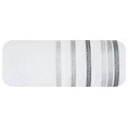 Ręcznik  z kolorowymi paskami w formie jodełki - 70 x 140 cm - biały 3