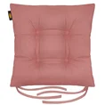 ADORE dwustronna welurowa poduszka siedziskowa na krzesło z czterema pikowaniami, gramatura 195 g/m2 - 40 x 40 x 8 cm - różowy 2