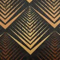 Zasłona ANGELINA z welwetu zdobiona z geometrycznym wzorem - 140 x 250 cm - czarny 8