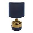 Lampka stołowa BELISA na dwukolorowej ceramicznej podstawie z abażurem z matowej tkaniny - ∅ 18 x 30 cm - granatowy 3