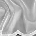 Firana KARA z gładkiej mikrosiateczki z lekkim połyskiem wykończona haftowaną falą - 300 x 145 cm - biały 8