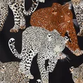 DIVA LINE Komplet pościeli DIVA z wysokogatunkowej satyny bawełnianej z nadrukiem egzotycznych zwierząt - 220 x 200 cm - czarny 4