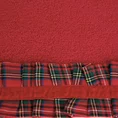 Ręcznik SANTA 1 podkreślony falbanką w kratkę - 70 x 140 cm - czerwony 2