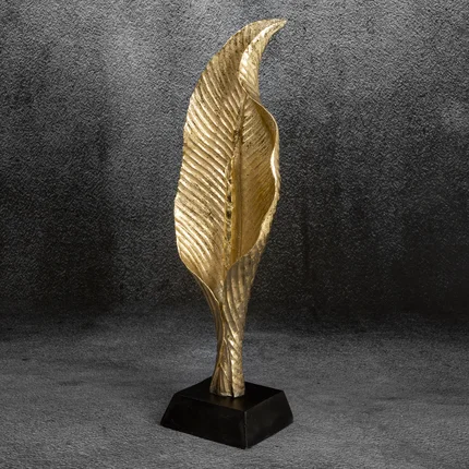 Egzotyczny kwiat figurka ceramiczna złota Egzotyczny kwiat figurka ceramiczna złota - 14 x 10 x 45 cm