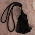 Dekoracyjny sznur do upięć DIANA z ozdobnym chwostem - 67 cm - czarny 1