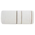 Ręcznik do rąk 30x50 cm bawełniany kolor kremowy z welwetową bordiurą i kontrastującymi paseczkami 500 g/m2 NEL - 30 x 50 cm - kremowy 3