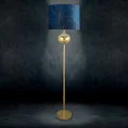 LIMITED COLLECTION Lampa stojąca LOTOS 2 ze szklaną ozdobą z efektem ombre i welwetowym abażurem HARMONIA TURKUSU - ∅ 43 x 157 cm - turkusowy 1