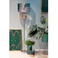 LIMITED COLLECTION Lampa stojąca SALVIA na metalowej podstawie z szklaną kula z efektem ombre z welwetowym abażurem ŚWIEŻOŚĆ SZAŁWII - ∅ 43 x 157 cm - szałwiowy 5