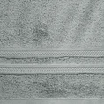 Ręcznik  klasyczny  z amerykańskiej bawełny czesanej z żakardową bordiurą w pasy - 70 x 140 cm - srebrny 2