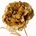 Świąteczny kwiat dekoracyjny z dwóch rodzajów błyszczących tkanin - 12 x 65 cm - złoty 2