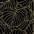 LIMITED COLLECTION Obraz LILI 2 ze złotym błyszczącym nadrukiem w złotej ramie - 53 x 53 cm - czarny 7
