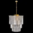 Lampa DALIA z prostokątnymi szklanymi zawieszkami - ∅ 42 x 50 cm - złoty 10