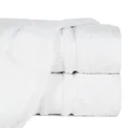 Ręcznik z bawełny egipskiej z żakardową bordiurą podkreśloną lśniącą nicią - 70 x 140 cm - biały 1