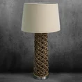 Lampa stołowa AMY na ażurowej podstawie wyplatanej z wikliny - 33 x 38 x 75 cm - brązowy 1