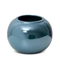 Osłonka ceramiczna na donicę SIMONA z perłowym połyskiem - ∅ 22 x 16 cm - turkusowy 2