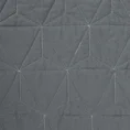 Narzuta MERVIN przeszywana w geometryczne wzory - 170 x 210 cm - grafitowy 4