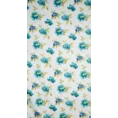 Zasłona ALMA zdobiona  nadrukiem z niebieskimi kwiatami - 140 x 250 cm - biały 5
