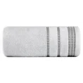 Ręcznik AMANDA z ozdobną bordiurą w pasy - 50 x 90 cm - srebrny 3