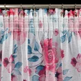 Dekoracja okienna EDEN z lekkiej etaminy z motywem malowanych pędzlem róż - 140 x 270 cm - biały 9