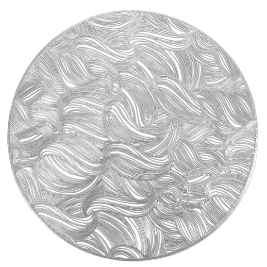 Podkładka okrągła WIKI z ażurowym wzorem srebrna - ∅ 38 cm - srebrny
