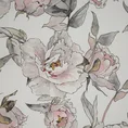 ELLA LINE Komplet pościeli z wysokogatunkowej bawełny z nadrukiem z motywem kwitnących peonii - 160 x 200 cm - biały 4