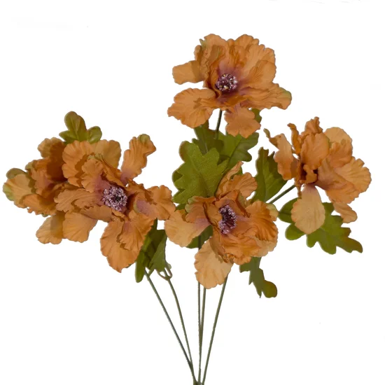 ANEMONY bukiet, kwiat sztuczny dekoracyjny - ∅ 7 x 39 cm - pomarańczowy