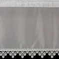Zazdrostka z matowej mikrosiateczki zdobiona gipiurą - 150 x 30 cm - kremowy 3