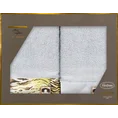 EWA MINGE Komplet ręczników CECIL w eleganckim opakowaniu, idealne na prezent! - 2 szt. 50 x 90 cm - srebrny 4