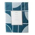ELLA LINE Komplet pościeli z wysokogatunkowej bawełny z motywem geometrycznym - 140 x 200 cm - ciemnoniebieski 2