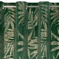 Zasłona ELENA z miękkiego welwetu ze złotym nadrukiem liści - 140 x 250 cm - zielony 4