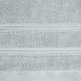 Ręcznik z welurową bordiurą przetykaną błyszczącą nicią - 50 x 90 cm - stalowy 2