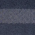 Ręcznik z ozdobną bordiurą z błyszczącą nicią - 70 x 140 cm - granatowy 2