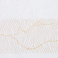 Ręcznik METALIC z  żakardową bordiurą z motywem liści bananowca wykonanym złotą nicią - 30 x 50 cm - kremowy 2