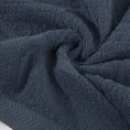 REINA LINE Ręcznik z bawełny zdobiony wzorem w zygzaki z gładką bordiurą - 50 x 90 cm - granatowy 5
