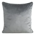 Poszewka GAJA 2 z welwetu o delikatnym połysku z ozdobną lamówką - 45 x 45 cm - stalowy 1