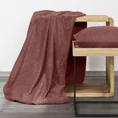 DESIGN 91 Narzuta na fotel-koc CINDY miękki i miły w dotyku z wytłaczanym wzorem - 70 x 160 cm - różowy 4