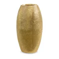 Wazon ceramiczny z wytłaczanym wzorem złoty - 15 x 12 x 28 cm - złoty 1